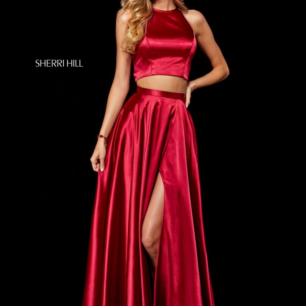 Sherri Hill 2 piece Red Prom dress
